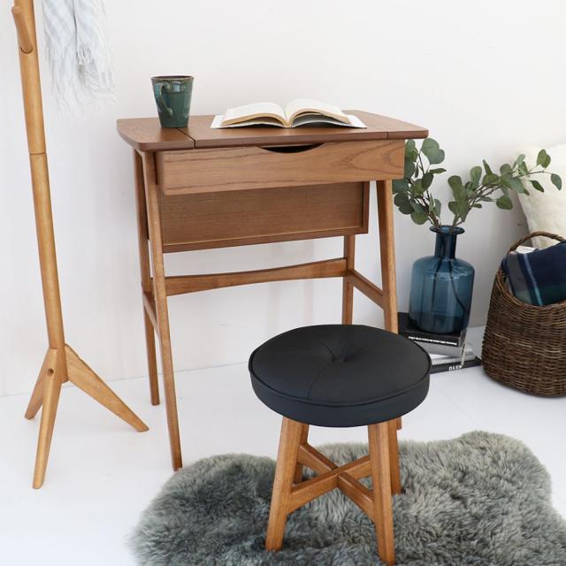 ドレッサー スツール 2点 セット 鏡台 化粧台 コンパクト 幅62cm 収納